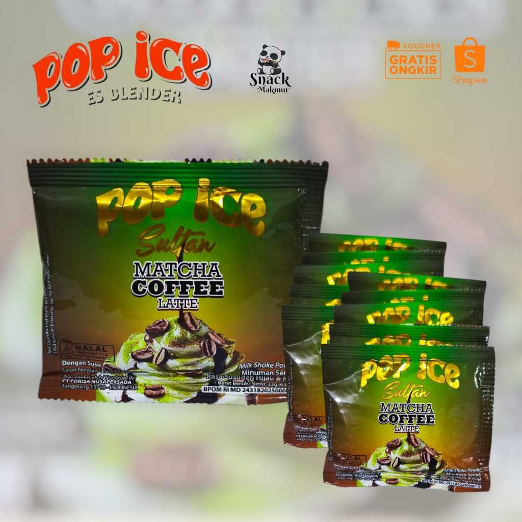 Jual POP ICE SULTAN POP ICE RASA MATCHA COFFEE LATTE HARGA 2 RENCIANG ...