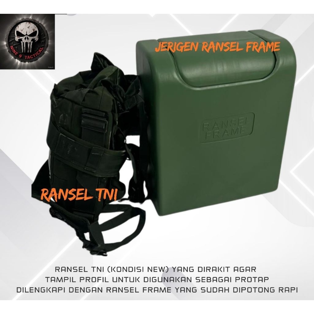 Jual Ransel TNI/Ransel Tempur/Ransel Protap/Sudah Rakit/Lengkap Frame ...