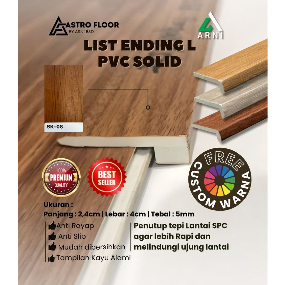 Jual [ PVC ] List Ending Adaptasi lantai SPC Panjang 2,4meter Anti ...
