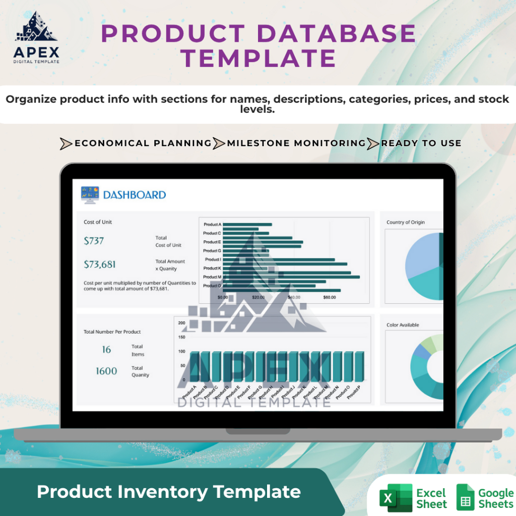 Jual Product Database Template – Template Manajemen Produk & Stok di ...