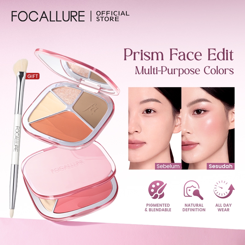 Jual FOCALLURE Face Palette Multi-Use Blush Contour Highlighter Natural ...