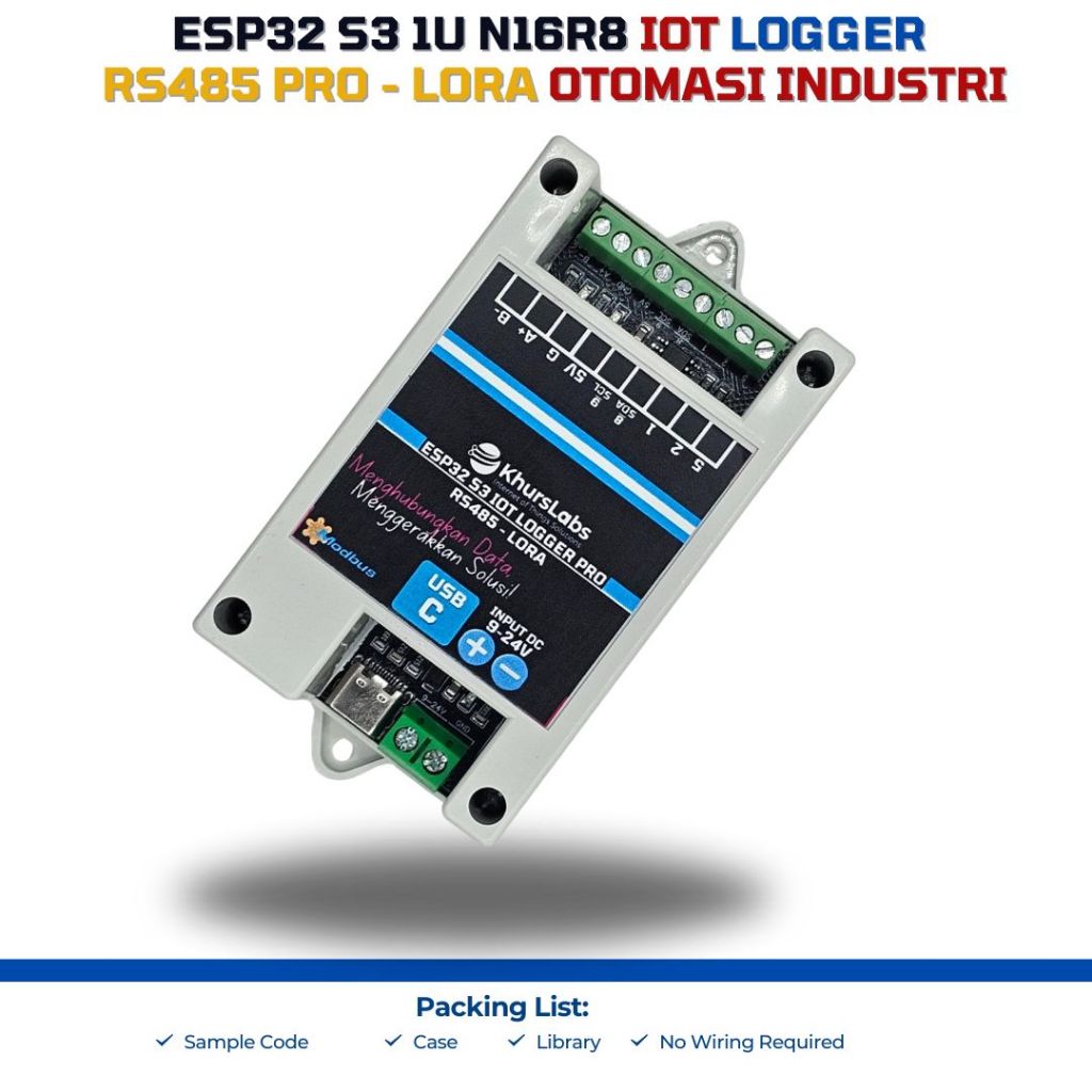 Jual ESP32 S3 IOT LOGGER RTC RS485 Modbus PRO Lora - Otomasi Industri ...