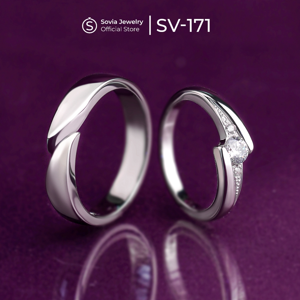 Jual ENGRAVED RING - Sovia Jewelry Cincin Couple Lamaran Nikah Platinum ...