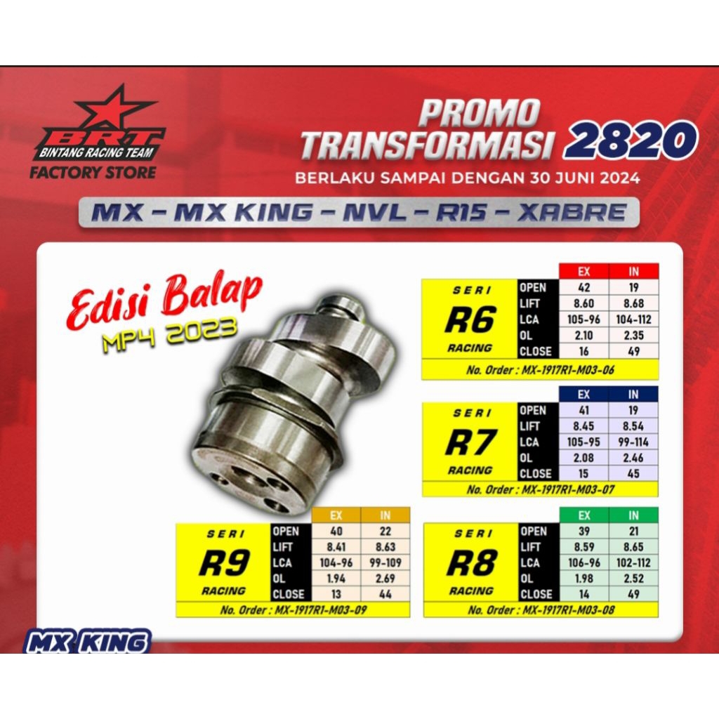 Jual Camshaft Noken As Yamaha Mx King - Vixion - Xabre - Jupiter Mx New ...