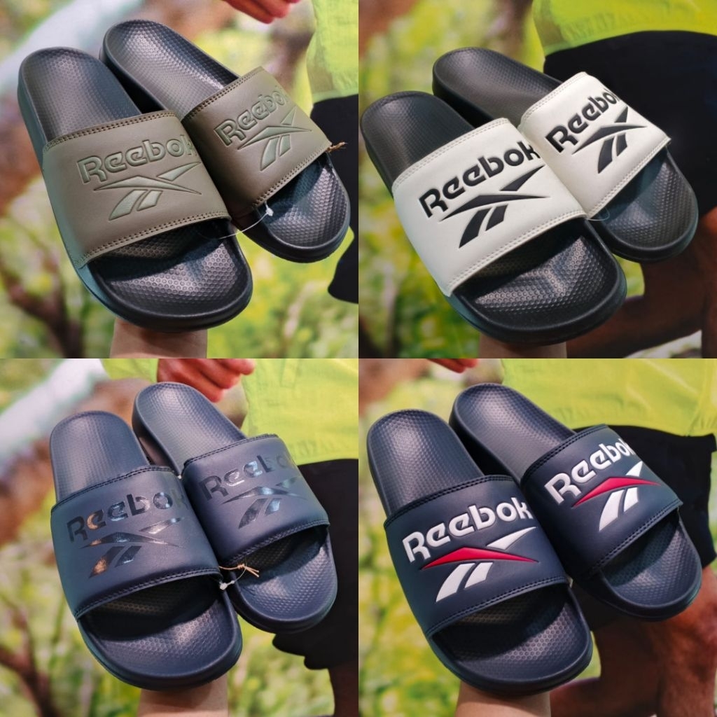 Jual SANDAL REEBOK CLASSIC SLIDE UNISEX SANDAL - BLACK, WHITE, NAVY ...