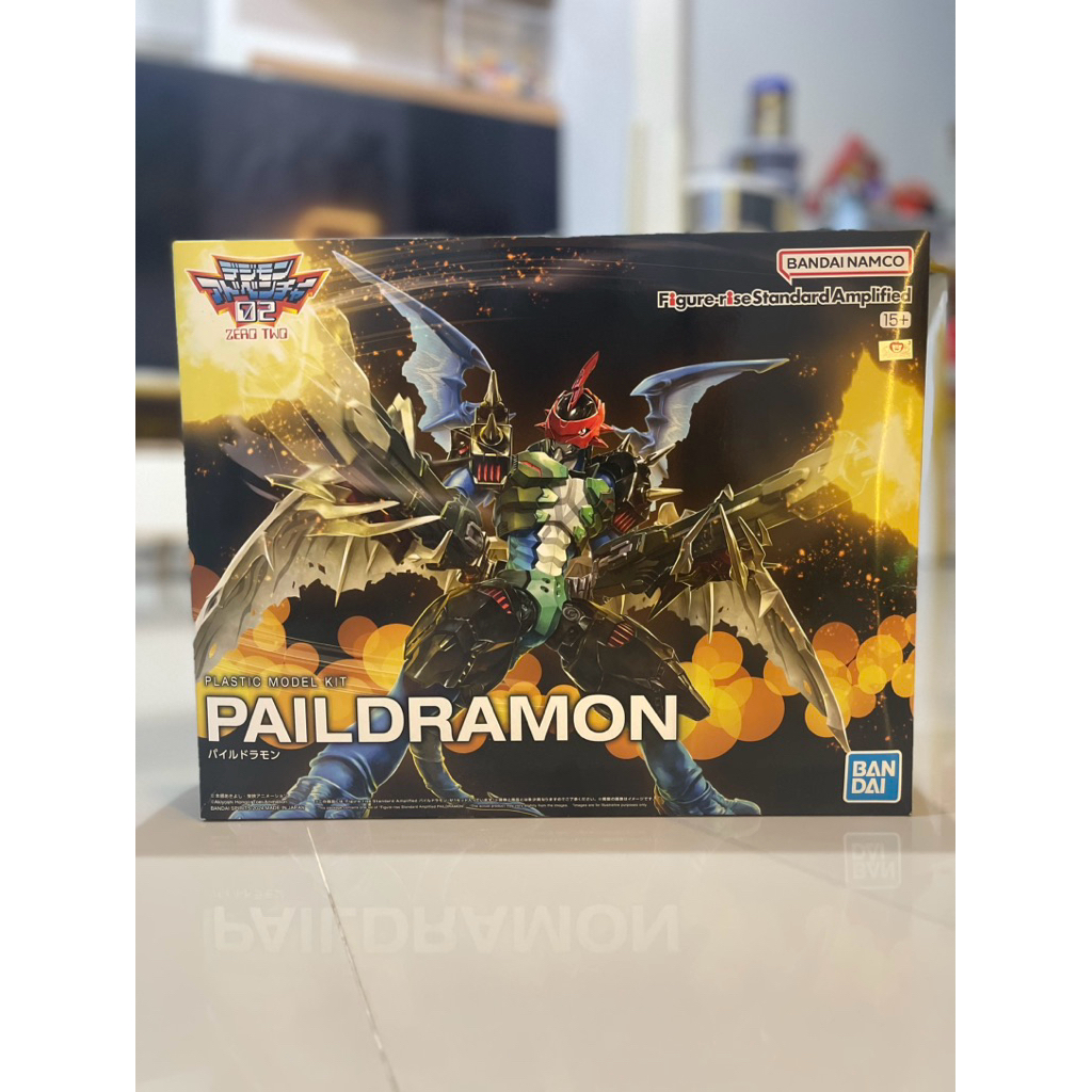 Figura original de Bandai Figure-Rise Digimon Adventure 02 Paildramon, modelo de ensamblaje