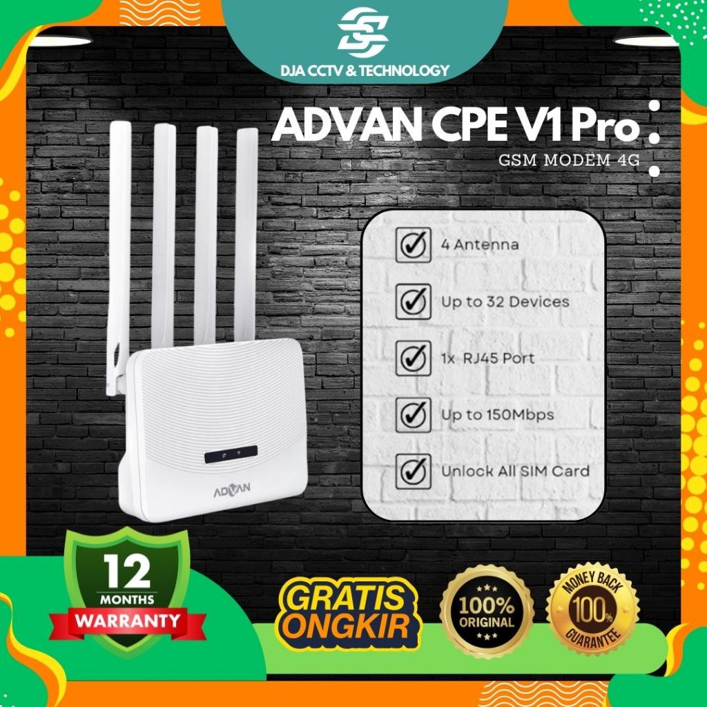 Jual ADVAN CPE V1 PRO Smart WiFi Modem Router 4G LTE | Shopee Indonesia