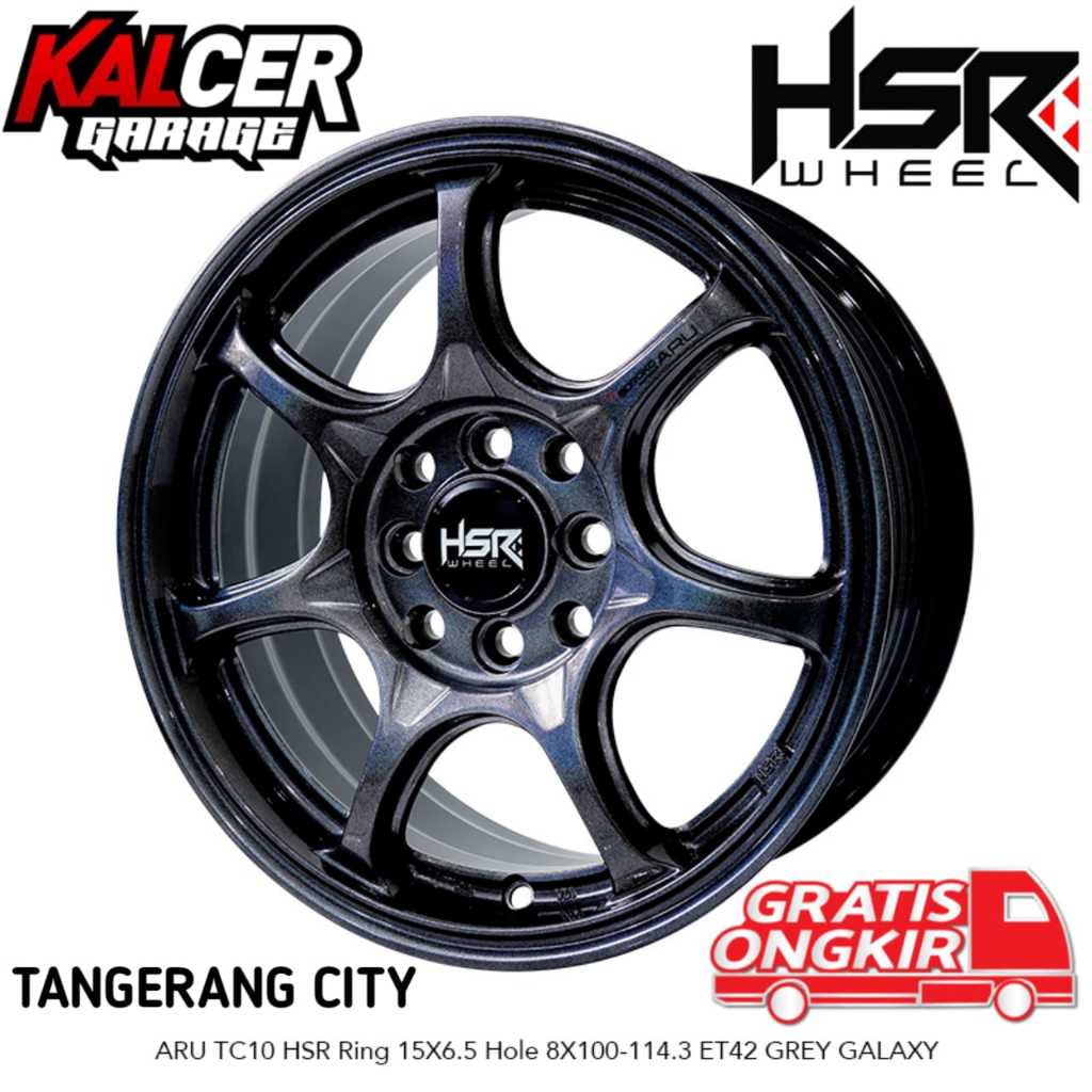 Jual VELG RACING HSR ARU R15X6,5 GREY GALAXY UNTUK BRIO AVANZA XENIA ...