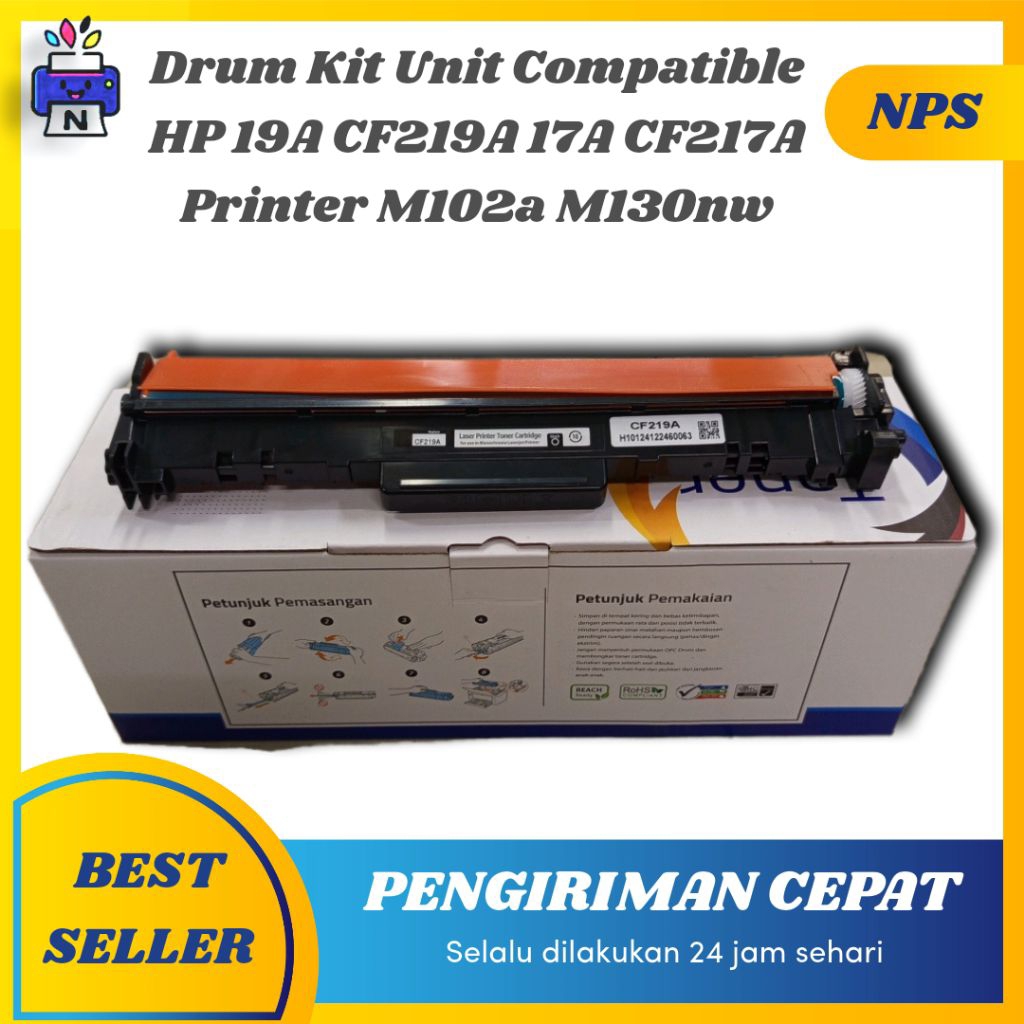 Tambour Compatible HP 19A CF219A - Kit OPC Pour LaserJet Pro M102 M130 M132 M134 - Capacité 12000 Pages