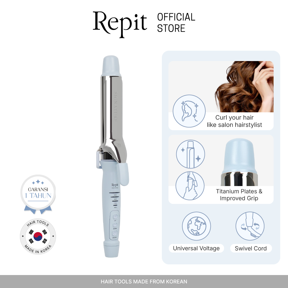Jual Repit Pengeriting Rambut / P Curling Iron Powder Blue | Shopee ...