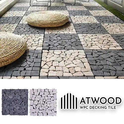 Decking Tile Wpc ATWOOD 30x30 Outdoor & Indoor - Lantai Kayu Bongkar Pasang - Ubin Taman - Anti Rayap Tahan Air & Anti Lumut