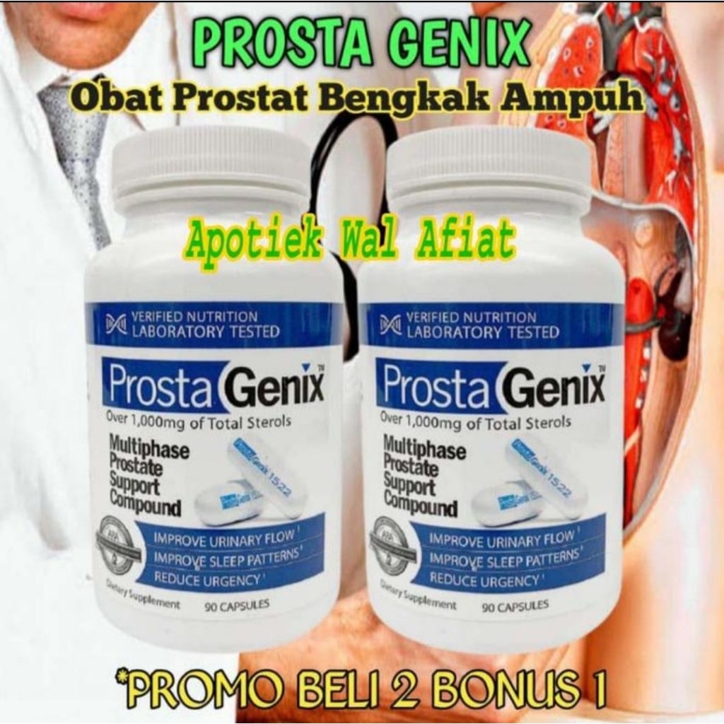 Jual Promo 3 Botol Obat Prostat Ampuh Prosta Genix Support Original ...