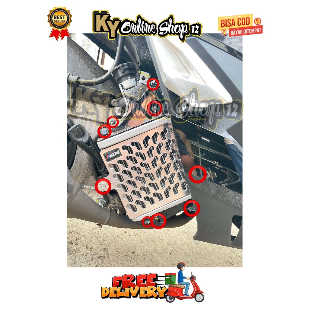 Jual BAUT RADIATOR 1 SET ( 9 BAUT ) PCX 160 STYLO ADV VARIO 160 150 ...