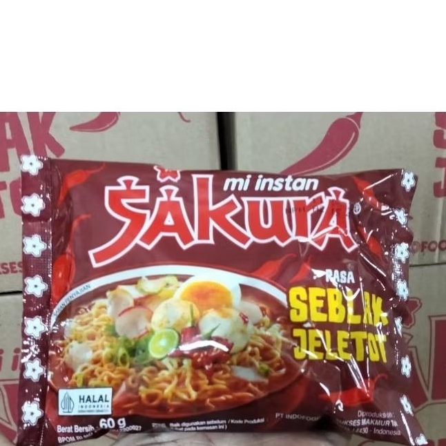 Jual mie instan kuah sakura rasa seblak jeletot 1 karton isi 40pcs ...
