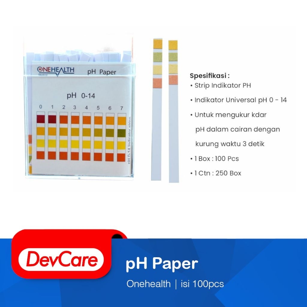Jual Kertas pH Meter 0-14 ONEHEALTH pH Paper Universal Alat Ukur Asam ...