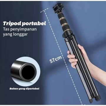 Tripod Kokoh Full Besi Tripod Handphone Chrome 2 1 Meter Holder Hp