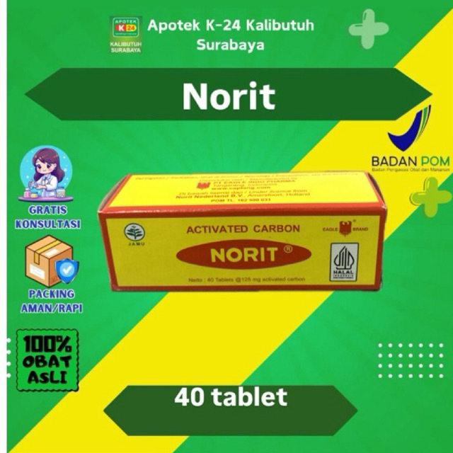 Jual Norit 40 tablet (per pcs) - membantu mengatasi diare | Shopee ...