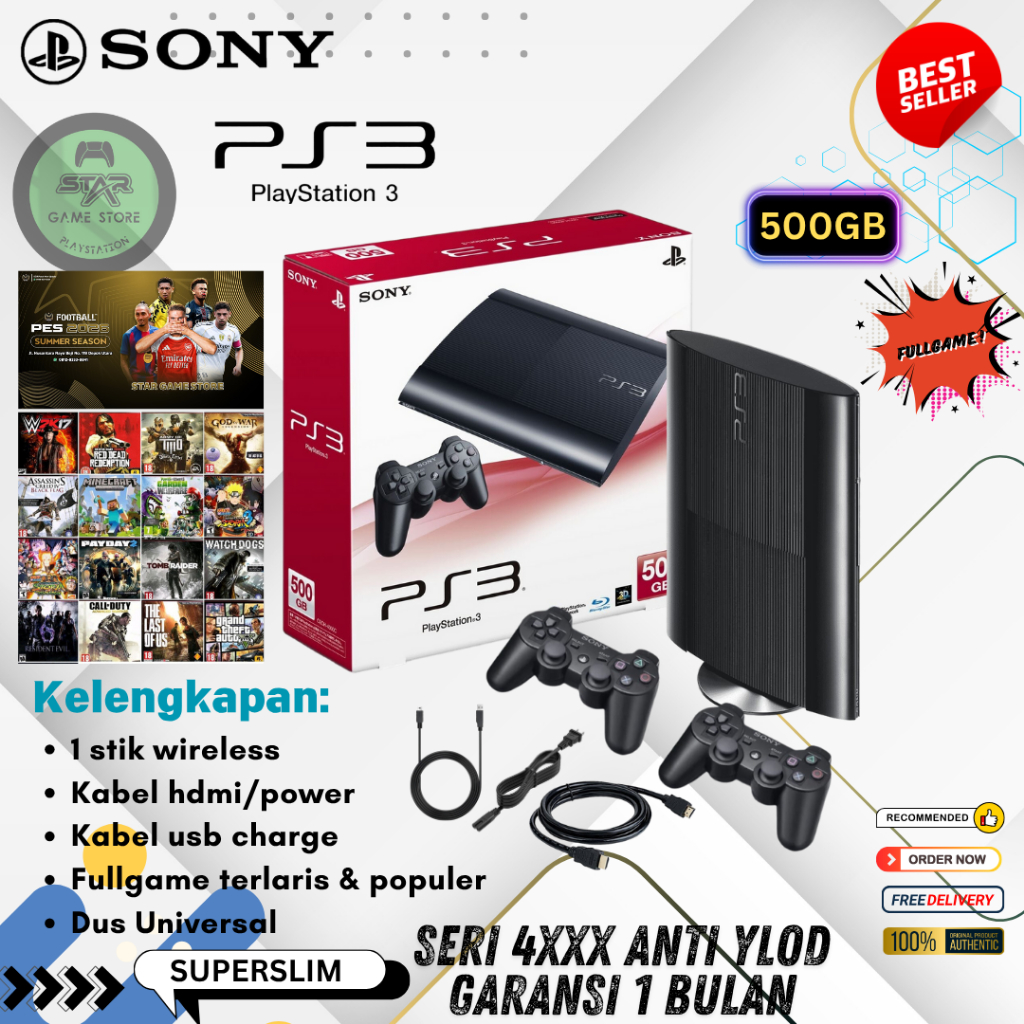 Jual Ps3 Playstation 3 Superslim Sony Full Game | Shopee Indonesia