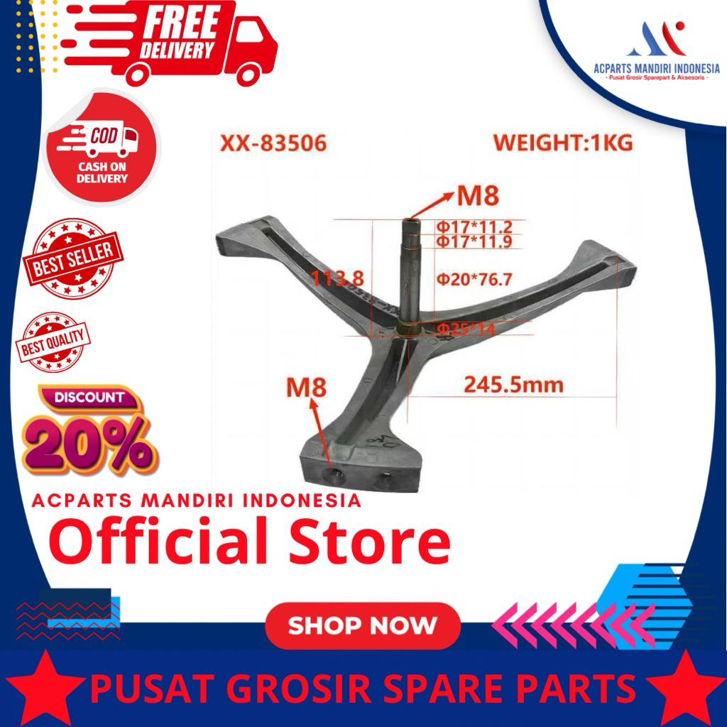 Jual ELECTROLUX EWP85752 ( XN-83506 As Kecil ), Spider drum / segitiga ...