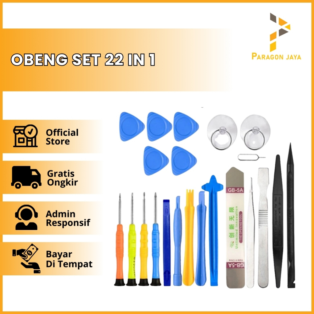 Jual Obeng SET 22 in 1 HP Laptop Komputer Opening Tools Pinset Reparasi ...