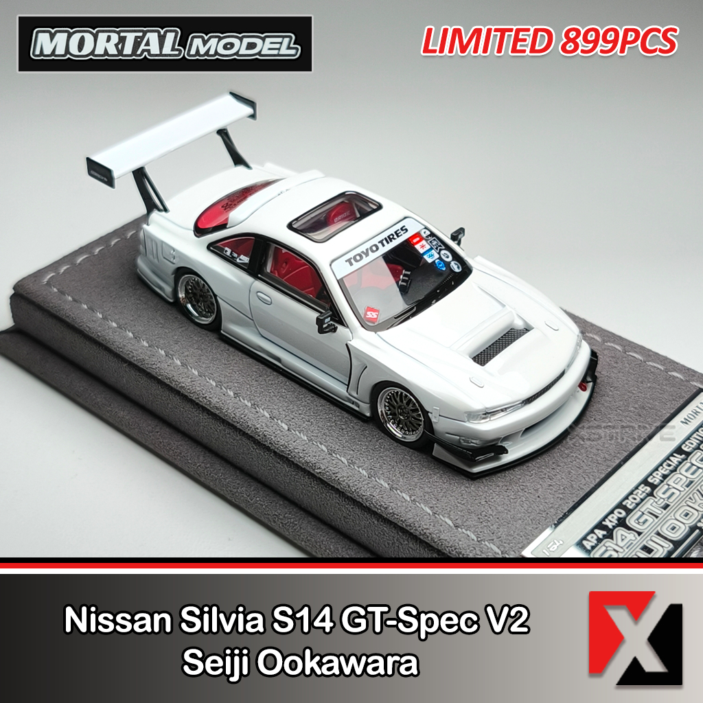 Jual MORTAL MODEL 1:64 Nissan Silvia S14 GT-SPEC V2 Seiji Ookawara