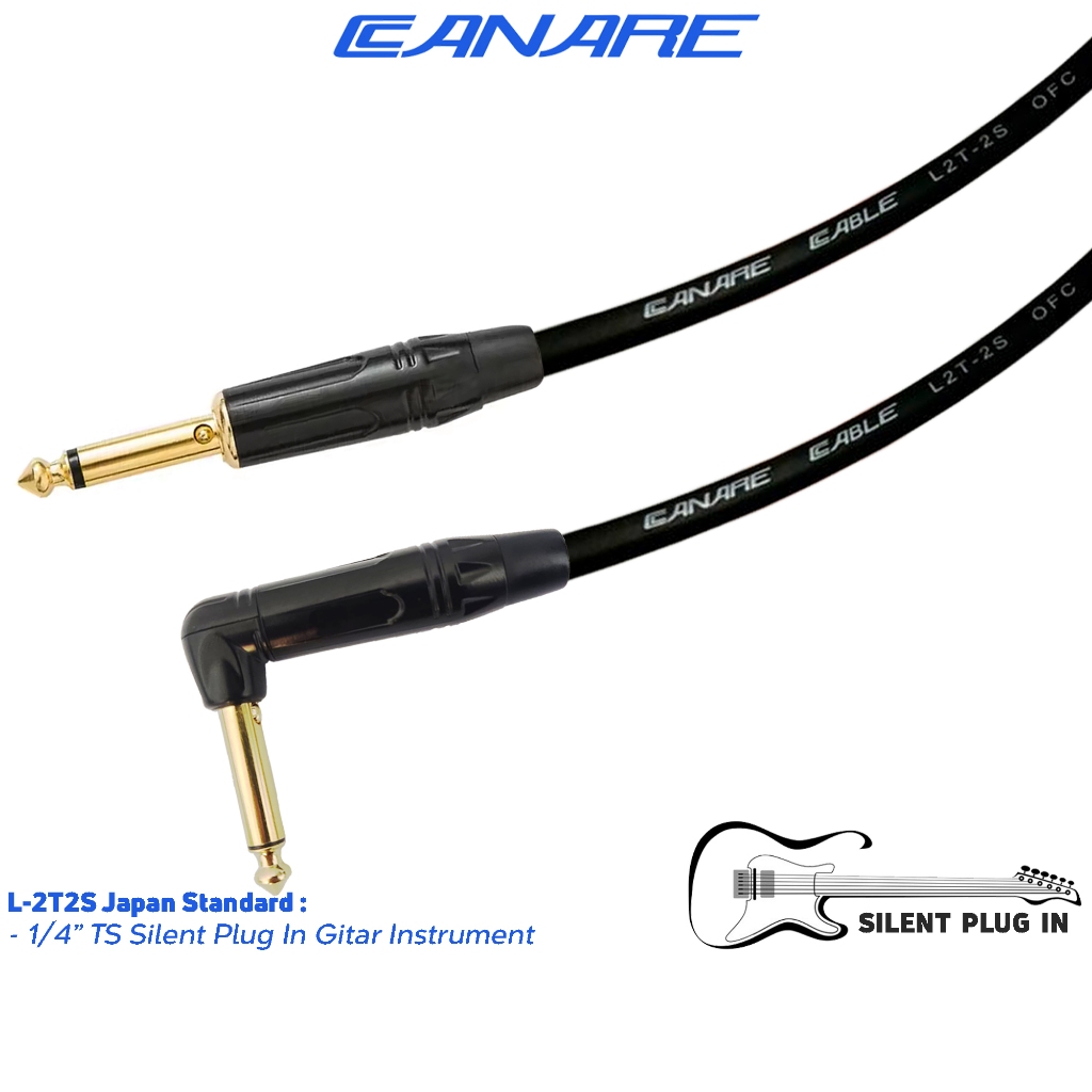 Japan Standard | Kabel Gitar Silent Plug In Gold Plate - Code: (JS, GP, SILENT LURUS - SILENT L)