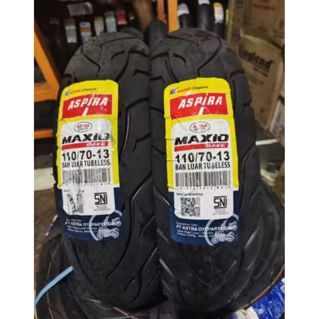 Jual BAN LUAR TUBELES ASPIRA MAXIO RAVE 110/70-13 BAN DEPAN MOTOR N-MAX ...