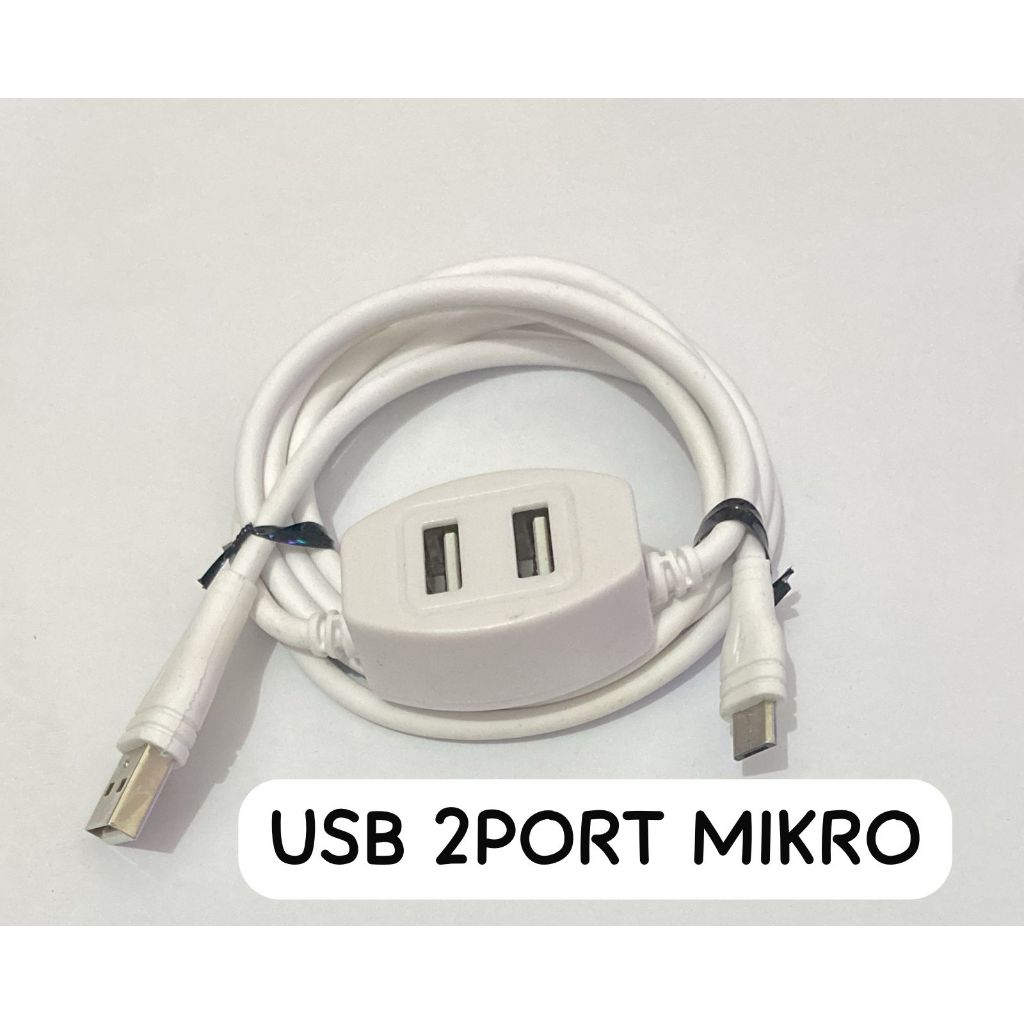 Jual KABEL MICRO 2 PORT ( 2 USB COLOKAN ) KABEL DATA MICRO 2 USB PORT ...
