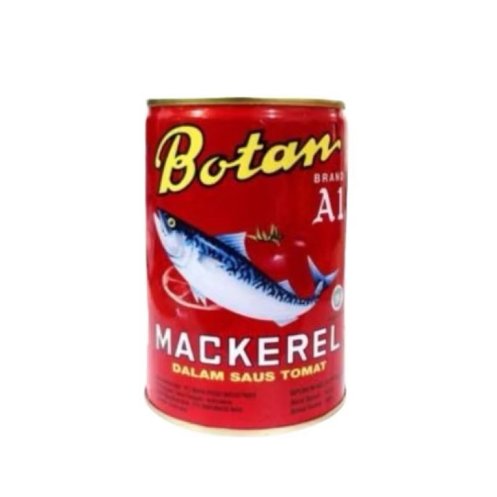Jual Botan A1 Mackerel in Tomato Sauce 425gr&155gr Ikan Sardin Kaleng ...