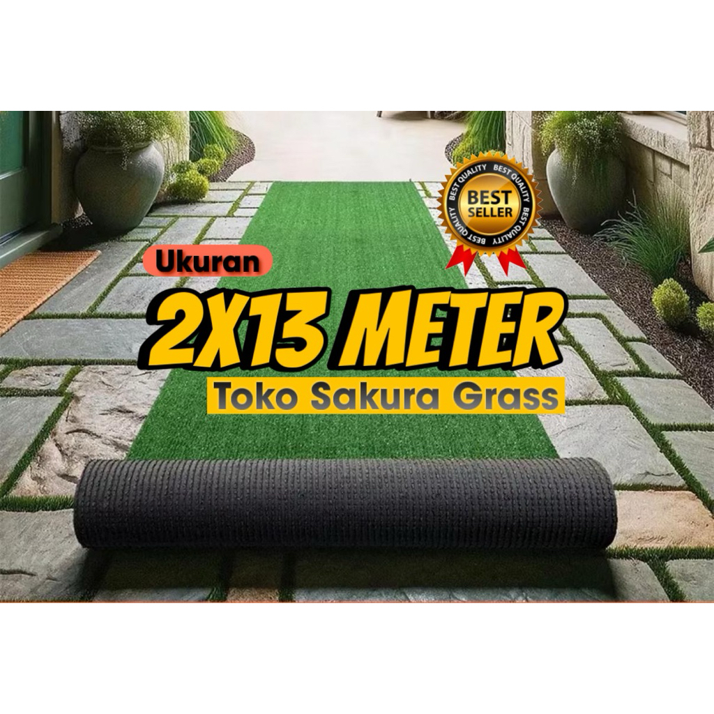 Jual Promo Rumput Sintetis Ukuran 2x13 Meter Tipe Swiss Tebal 3 Cm ...