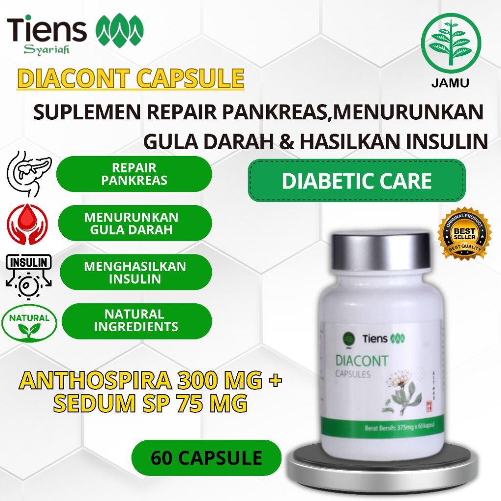 Jual TIENS DIACONT Kapsul Original BPOM: Solusi Herbal Alami untuk ...