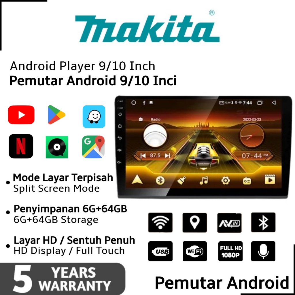 Jual Pemutar media Android, sistem audio mobil dengan Bluetooth dan ...