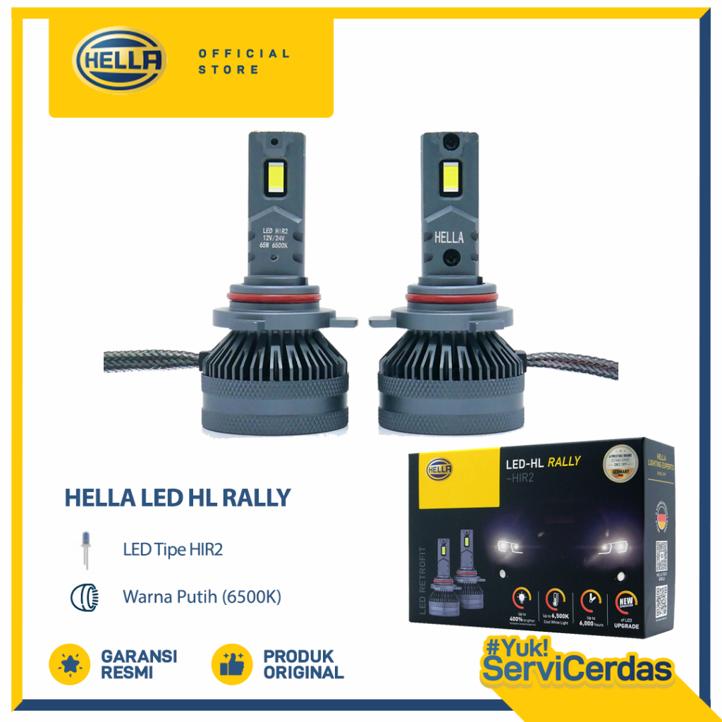 Jual Lampu Mobil HELLA LED HL RALLY HIR2 6500K - Bohlam Mobil | Shopee ...