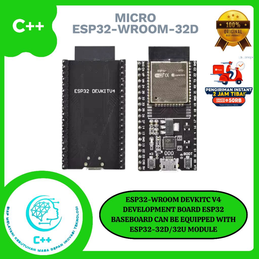 Jual ESP32-WROOM DevKitC V4 development board ESP32 baseboard can be ...