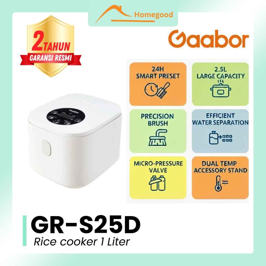 Jual Gaabor Magic Com Digital GR S25D Smart Rice Cooker 1 Liter dengan ...