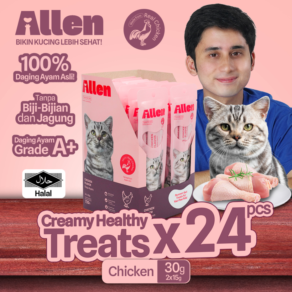 Jual Allen Snack Sehat Premium Kucing Dewasa | Premium Creamy Cat ...