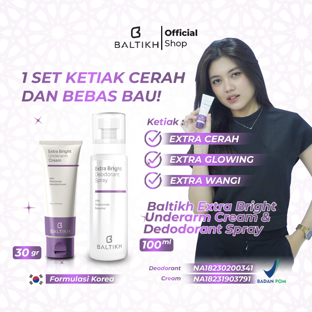 Jual NEW 100ML [1 SET ] Baltikh Extra Bright Underarm + Baltikh Extra ...