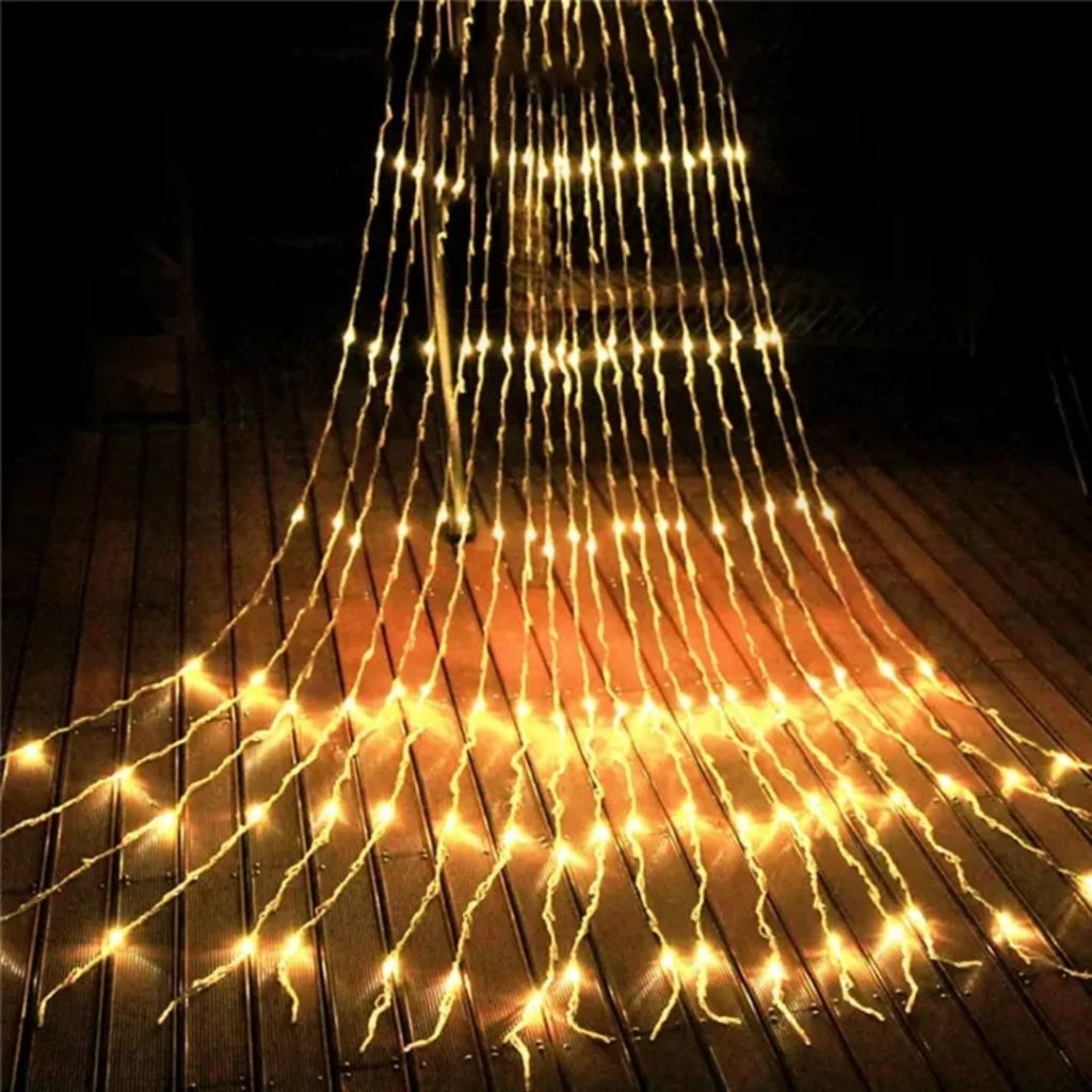 Jual Lampu Meteor Tirai LED Hias Natal / Dekorasi 3x3 Meter 320 LED 8 ...