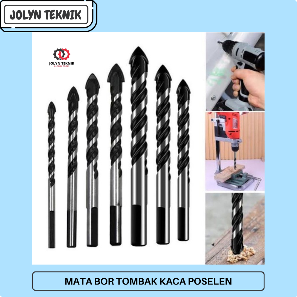 Jual (JT) MATA BOR TOMBAK KACA POSELEN GRANIT MARNET DRILL BIT 4 - 12 ...