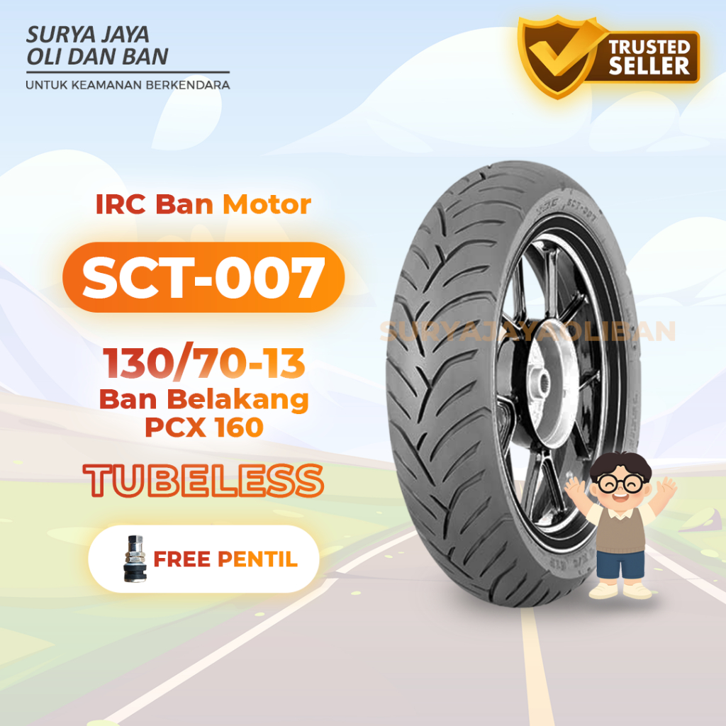 Jual Ban Luar IRC SCT-007 130/70-13 Tubeless / Ban Belakang Sepeda