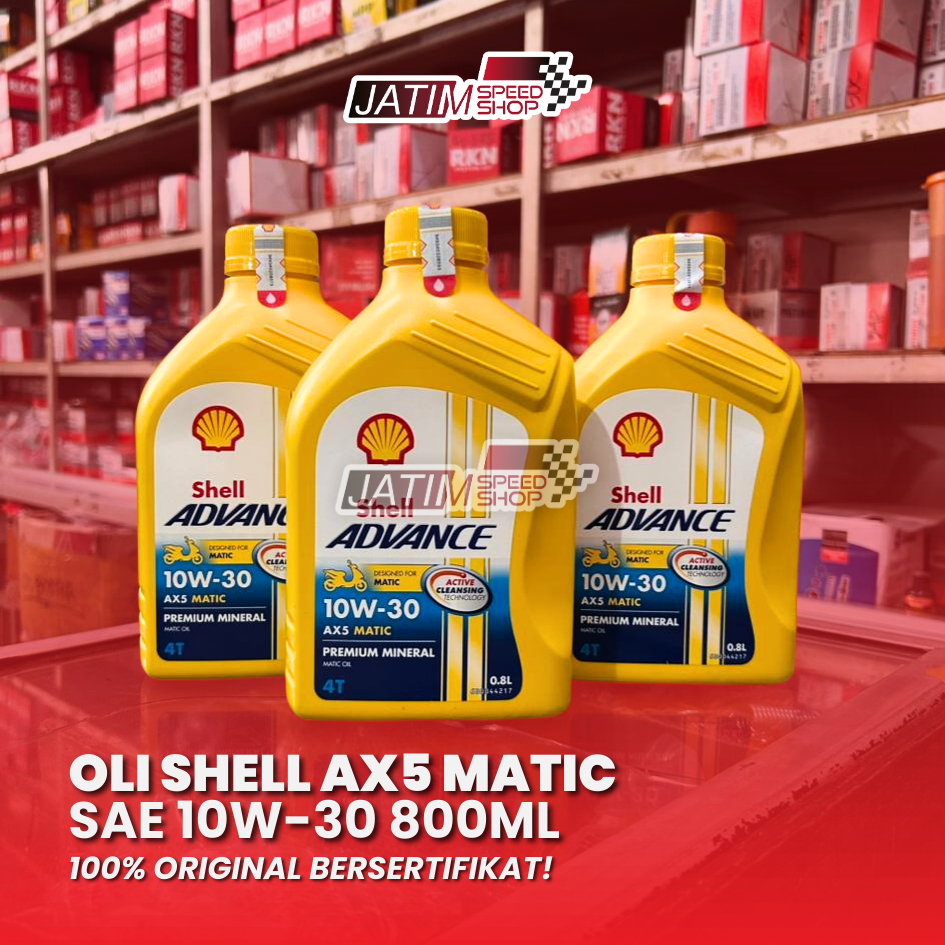 Jual Oli Shell Advance AX5 Matic SAE 10W-30 Original 800ML | Shopee ...