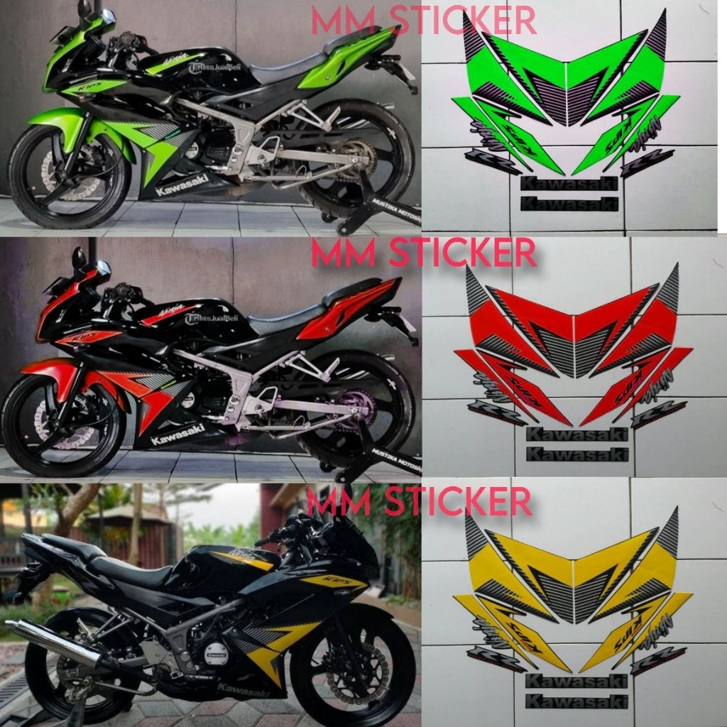 Jual Striping Sticker Kawasaki Ninja RR New 2014 original Varian warna ...
