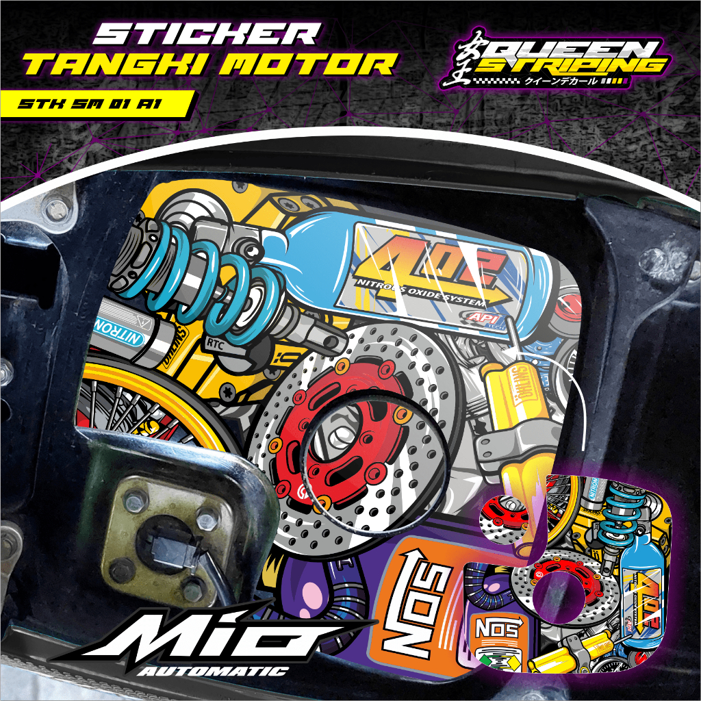 Jual Sticker Tangki Motor Yamaha Mio Sporty Desain Racing-Sticker ...