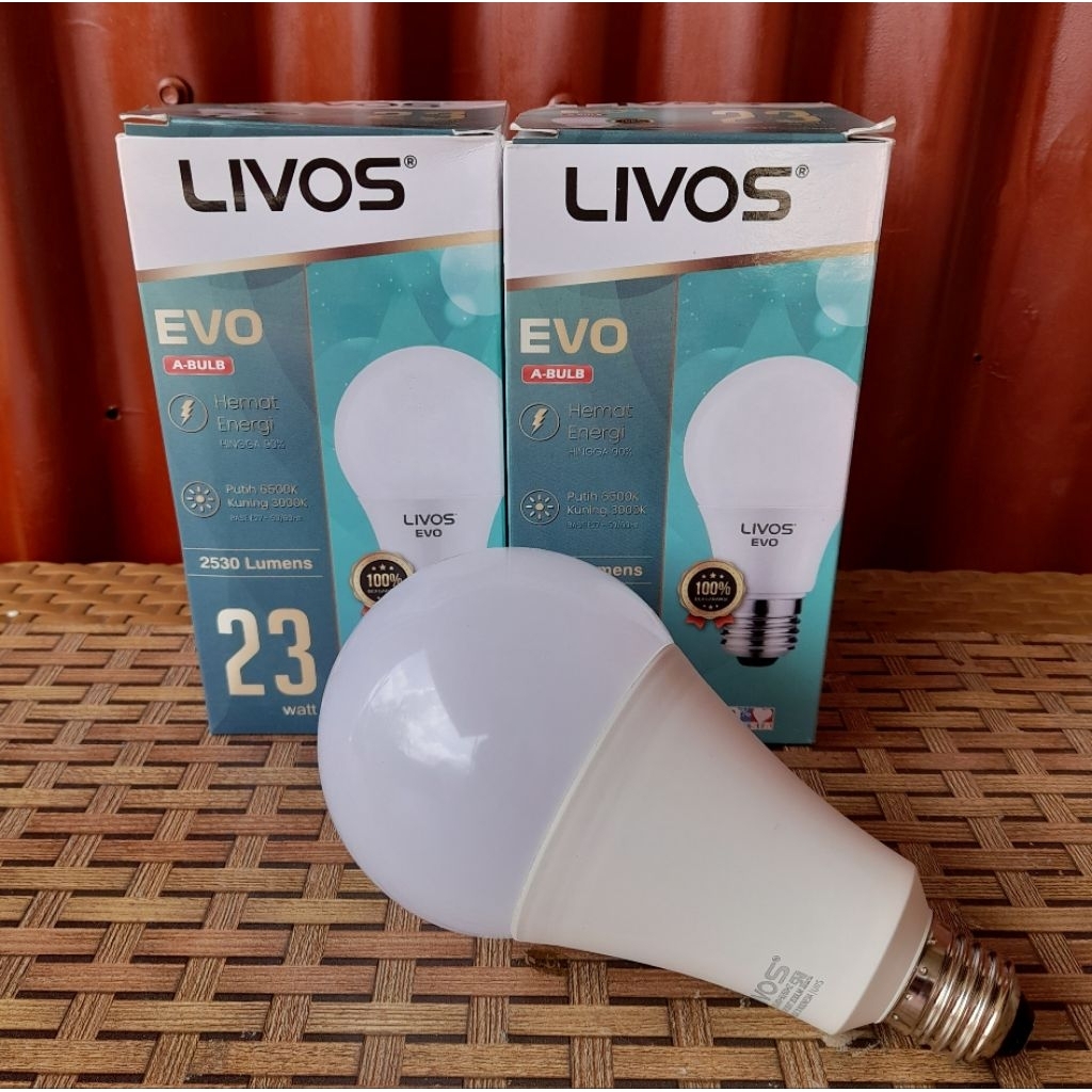 Jual LIVOS Bola lampu LED 23W, warna putih, terang dan hemat energi ...