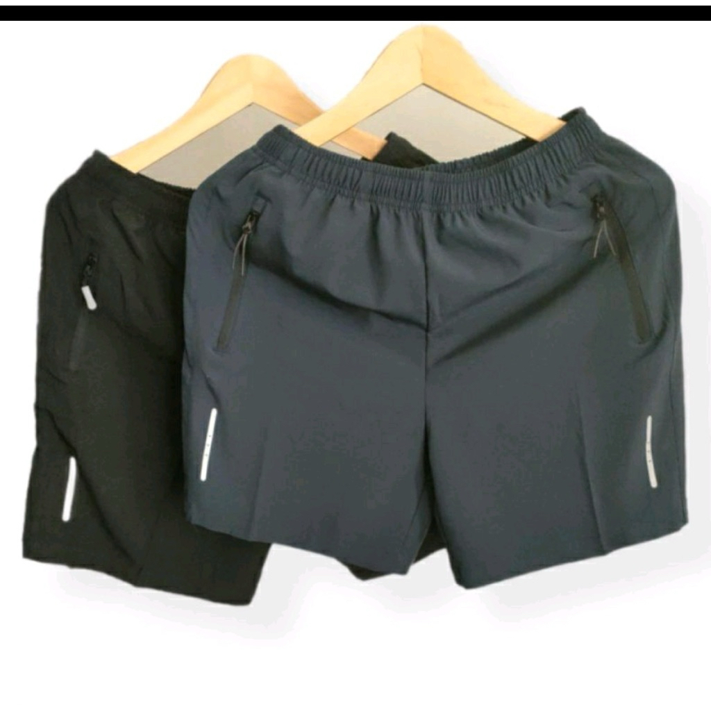celana pendek parasut micro short olahraga pria wanita running gym fitness senam jogging unisex