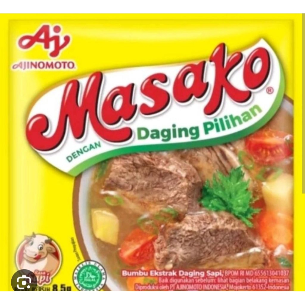 Jual Masako Sapi Kaldu Bumbu Penyedap Rasa Kemasan Sachet Renceng isi ...