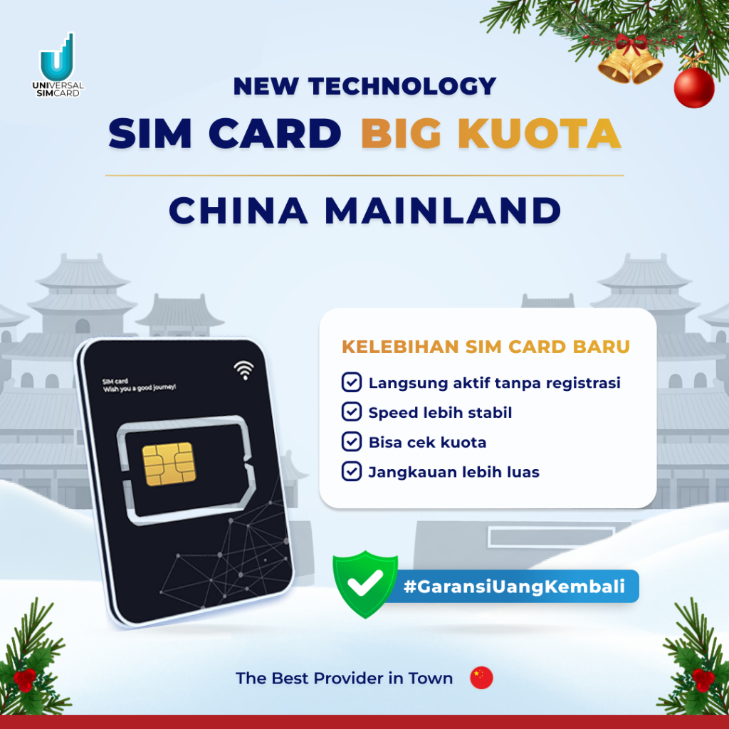 Jual Unisim Sim card China Mainland Fix Data || Sim card Cina Mainland ...