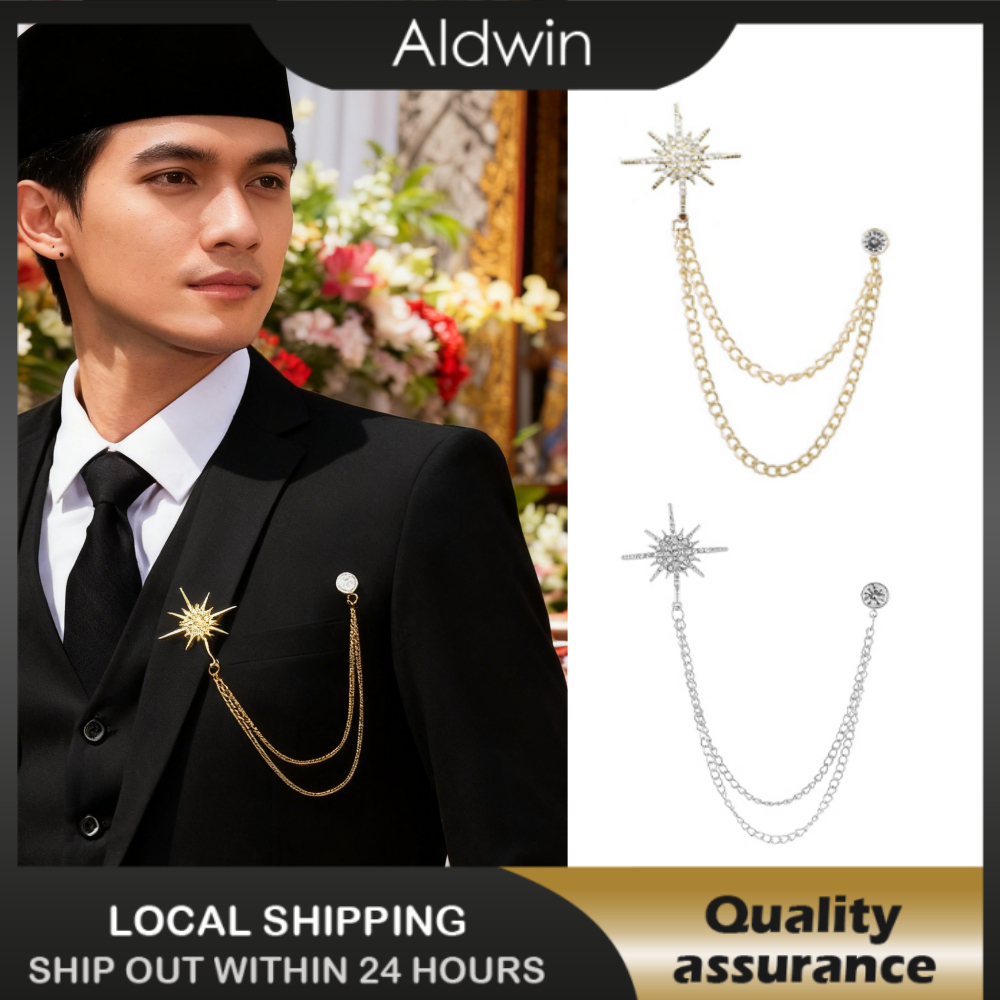Jual {READY}Bros Pin Rantai jas Rumbai Desain Bintang Snowflake Untuk ...