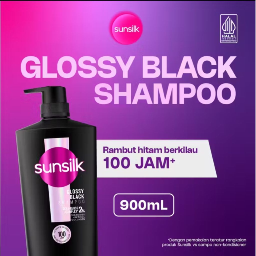 Sunsilk Shampoo Glossy Black 650/900 Ml
