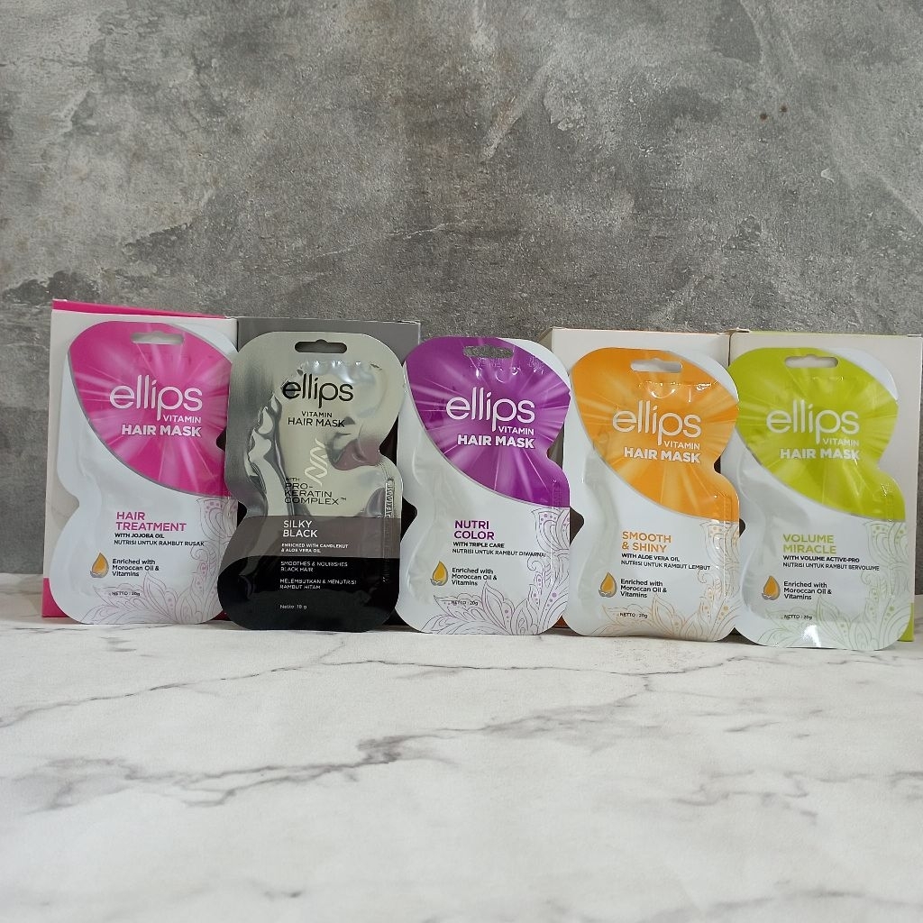 Jual ELLIPS VITAMIN HAIR MASK SACHET 20 GRAM MASKER RAMBUT MENGANDUNG ...